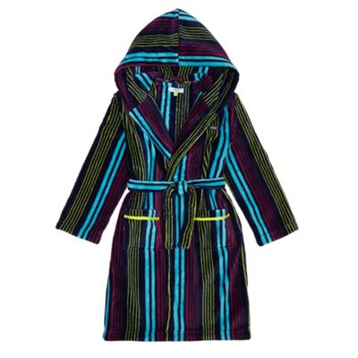 Boys' multi-coloured striped dressing gown